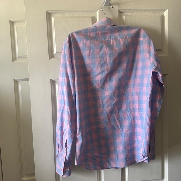Bonobos - Long Sleeve Button Down - Pink/Blue Check - Size Small - Picture 4 of 6